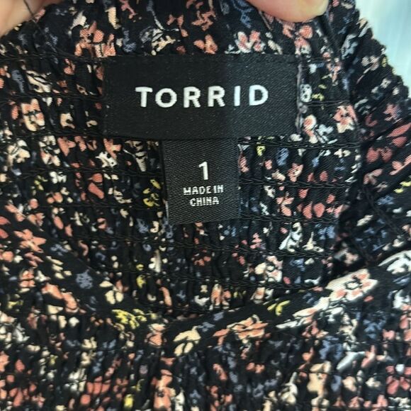 Torrid Floral Black Cami Dress, 1X - Picture 7 of 8
